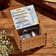 Load image into Gallery viewer, Personalized Music Box for Granddaughter Purple Flower Butterfly Gift