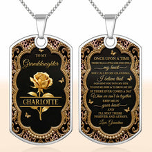 Load image into Gallery viewer, Personalized Dog Tag Necklace Custom for Granddaughter Gift
