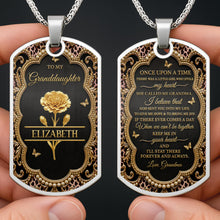 Load image into Gallery viewer, Personalized Dog Tag Necklace Custom for Granddaughter Gift