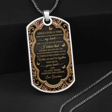 Load image into Gallery viewer, Personalized Dog Tag Necklace Custom for Granddaughter Gift