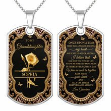 Load image into Gallery viewer, Personalized Dog Tag Necklace Custom for Granddaughter Gift