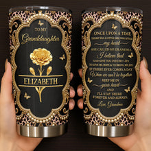Load image into Gallery viewer, Personalized 20oz Stainless Steel Tumbler for Granddaughter - Birth Month Flower Design