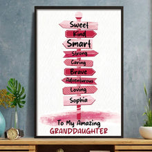 Load image into Gallery viewer, Personalized Custom Vertical Poster Gift for Granddaughter