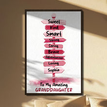 Load image into Gallery viewer, Personalized Custom Vertical Poster Gift for Granddaughter