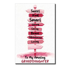 Load image into Gallery viewer, Personalized Custom Vertical Poster Gift for Granddaughter