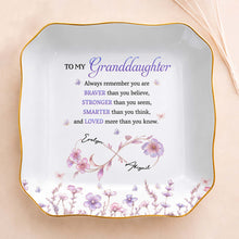 Load image into Gallery viewer, Personalized Lace Jewelry Dish Custom Name Gift for Granddaughter