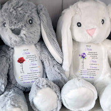 Load image into Gallery viewer, Personalized Stuffed Bunny Custom Name Gift for Granddaughter