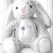 Load image into Gallery viewer, Personalized Stuffed Bunny Custom Name Gift for Granddaughter