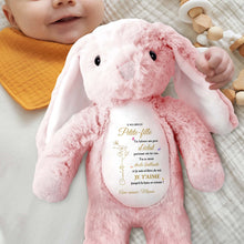 Load image into Gallery viewer, Personalized Stuffed Bunny Custom Name Gift for Granddaughter