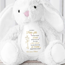 Load image into Gallery viewer, Personalized Stuffed Bunny Custom Name Gift for Granddaughter