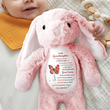Load image into Gallery viewer, Personalized Stuffed Bunny for Granddaughter Custom Name Gift
