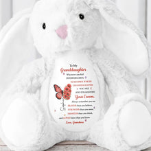 Load image into Gallery viewer, Personalized Stuffed Bunny for Granddaughter Custom Name Gift