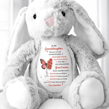 Load image into Gallery viewer, Personalized Stuffed Bunny for Granddaughter Custom Name Gift