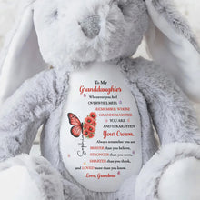 Load image into Gallery viewer, Personalized Stuffed Bunny for Granddaughter Custom Name Gift