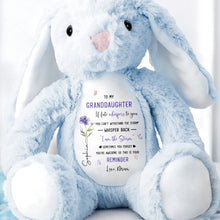 Load image into Gallery viewer, Personalized Stuffed Bunny Custom Name Gift for Granddaughter