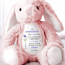 Load image into Gallery viewer, Personalized Stuffed Bunny Custom Name Gift for Granddaughter