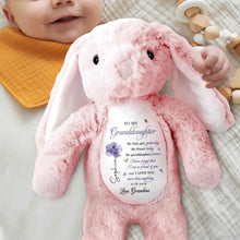 Load image into Gallery viewer, Personalized Stuffed Bunny Custom Name Gift for Granddaughter