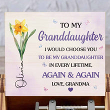 Load image into Gallery viewer, Personalized Wooden Music Box Custom Name Flower Gift for Granddaughter