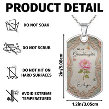 Load image into Gallery viewer, Personalized Custom Dog Tag Necklace for Granddaughter - Graduation Gift