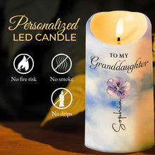 Load image into Gallery viewer, Personalized LED Candle Custom Birth Month Flower Gift for Granddaughter