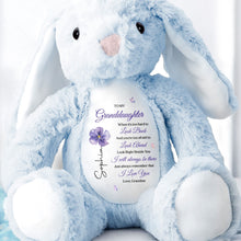 Load image into Gallery viewer, Personalized Stuffed Bunny Custom Name Gift for Granddaughter
