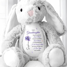 Load image into Gallery viewer, Personalized Stuffed Bunny Custom Name Gift for Granddaughter