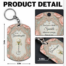 Load image into Gallery viewer, Personalized Stainless Steel Keychain for Granddaughter Gift