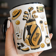 Load image into Gallery viewer, Personalized Golf Lover Accent Mug Custom Name Gift for Dad