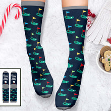 Load image into Gallery viewer, Personalized Golf Socks Custom Name Gift for Dad or Golfer