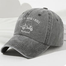 Load image into Gallery viewer, Personalized Washed Denim Cap Custom Name Gift for Golf Dad