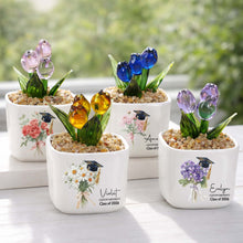 Load image into Gallery viewer, Personalized Custom Glass Tulips Graduation Gift for Her
