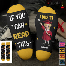 Load image into Gallery viewer, Personalized Graduation Crew Socks Custom Name Gift for Her