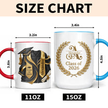 Load image into Gallery viewer, Personalized Custom Graduation Accent Mug Gift for Graduates