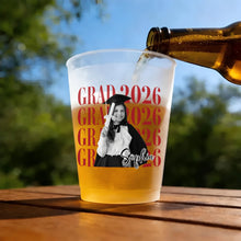 Load image into Gallery viewer, Personalized Frosted Graduation Cups Custom Photo Gift for Grad