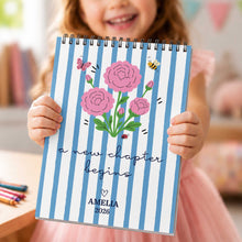 Load image into Gallery viewer, Personalized Birth Month Flowers Sketch Book Custom Art Gift for Graduates