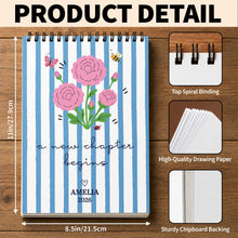 Load image into Gallery viewer, Personalized Birth Month Flowers Sketch Book Custom Art Gift for Graduates