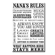 Load image into Gallery viewer, Personalized Family Rules Poster Custom Gift for Grandma