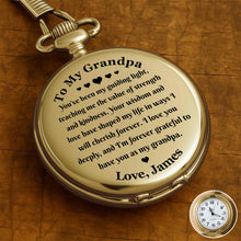 Load image into Gallery viewer, Personalized Custom Pocket Watch Engraved Gift for Grandpa