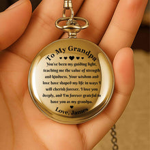 Load image into Gallery viewer, Personalized Custom Pocket Watch Engraved Gift for Grandpa