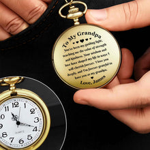 Load image into Gallery viewer, Personalized Custom Pocket Watch Engraved Gift for Grandpa