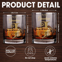 Load image into Gallery viewer, Personalized Custom Whiskey Glass with Monogram for Grandson