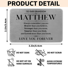 Load image into Gallery viewer, Personalized Aluminum Wallet Card Gift for Grandson