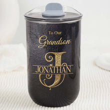 Load image into Gallery viewer, Personalized Monogram Initial 10oz Tumbler for Grandson