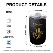Load image into Gallery viewer, Personalized Monogram Initial 10oz Tumbler for Grandson