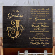 Load image into Gallery viewer, Personalized Wooden Music Box Custom Name Grandson Gift for Birthday