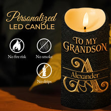 Load image into Gallery viewer, Personalized Flameless LED Candle Custom Gift for Grandson