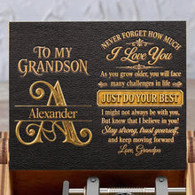 Load image into Gallery viewer, Personalized Wooden Music Box Custom for Grandson Love You