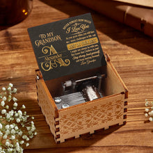 Load image into Gallery viewer, Personalized Wooden Music Box Custom for Grandson Love You