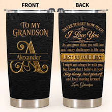 Load image into Gallery viewer, Personalized 20oz Stainless Steel Tumbler for Grandson Gift
