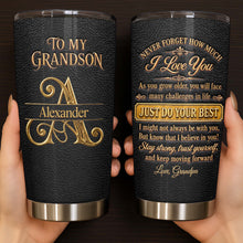 Load image into Gallery viewer, Personalized 20oz Stainless Steel Tumbler for Grandson Gift
